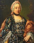 Portrait der Anna Maria von Lippert, mit Wappen und Jahreszahl